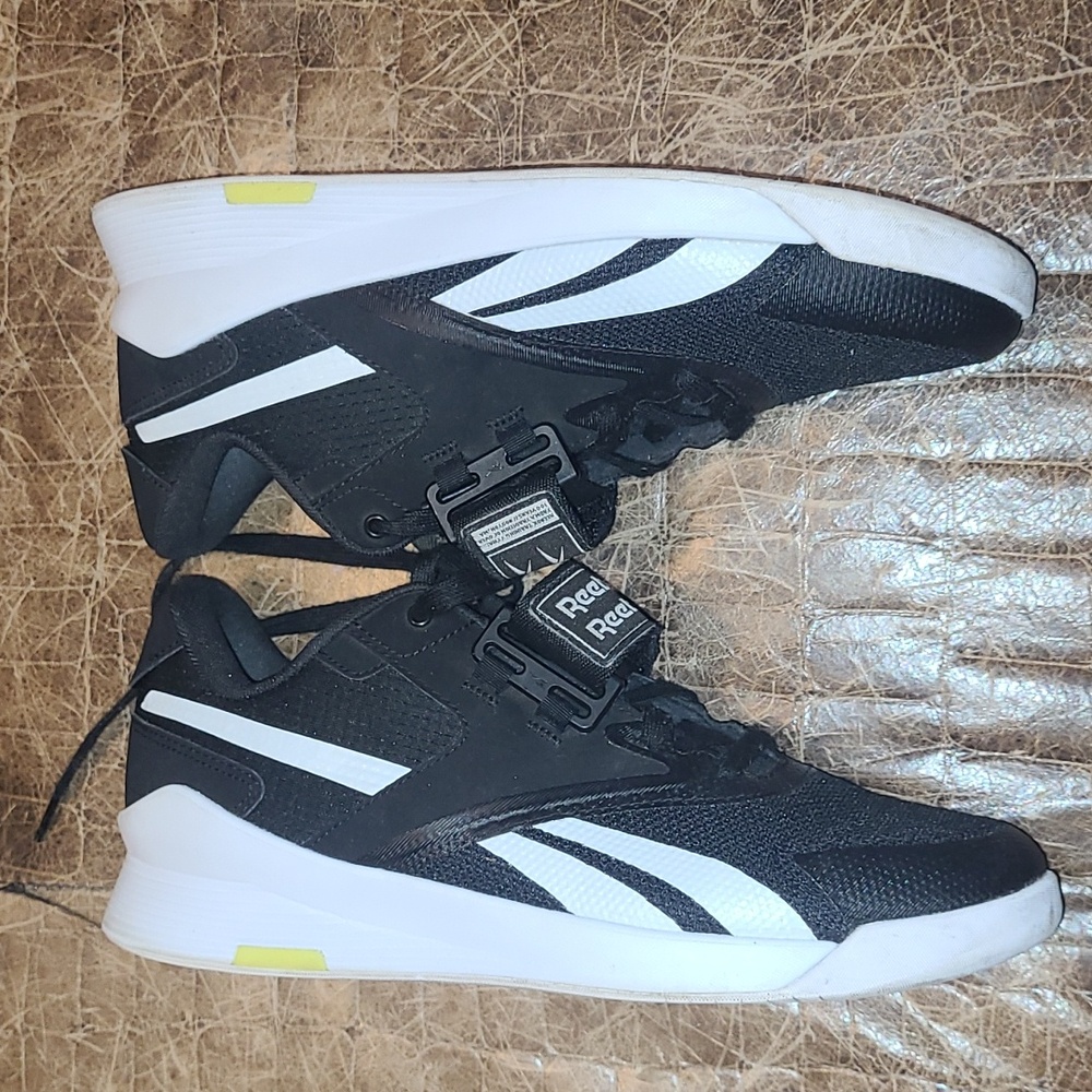Reebok Lifter PR II Weight Lifting Shoes. Size 9.5 Men's. Black/White - Picture 3 of 10